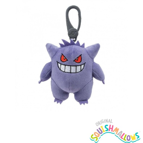 Squishmallows Pokemon - Λούτρινο μπρελόκ Gengar W10