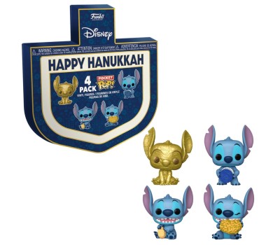 Funko 4-pack Pocket Pop! Disney: Happy Hanukkah - Stitch Dreidel Box Vinyl Figures