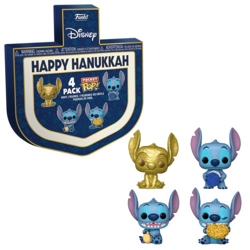 Funko 4-pack Pocket Pop! Disney: Happy Hanukkah - Stitch Dreidel Box Vinyl Figures