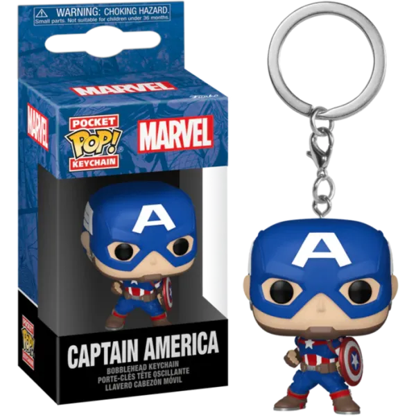 Funko Pocket Pop: Marvel New Classics - Captain America Vinyl Figure Keychain