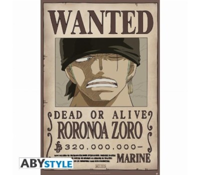 One Piece - Wanted Zoro Αυθεντική Αφίσα (92x61cm)