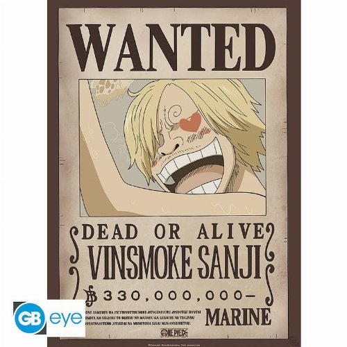 Abysse One Piece - Vinsmoke Sanji Wanted Poster Αυθεντική Αφίσα (52x38cm)