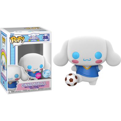 Funko Pop! Sanrio: Cinnamoroll - Cinnamoroll with Soccer Ball (Flocked) (Special Edition) #86 Vinyl Figure