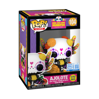 Funko Pop! Icons: Dia de los Muertos - Ajolote (Glows in The Dark) (Special Edition) #104 Vinyl Figure