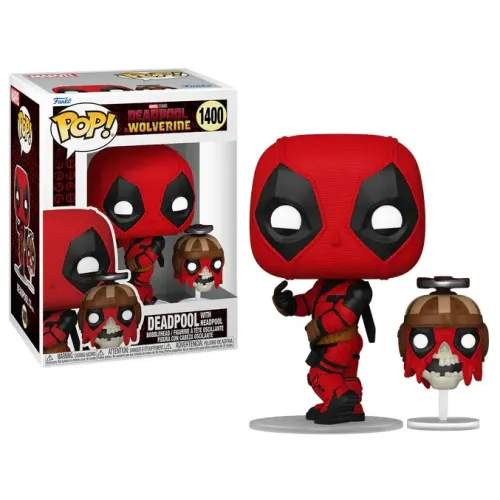 Funko Pop! Marvel: Deadpool Wolverine - Deadpool with Headpool #1400 Bobble-Head Vinyl Figure