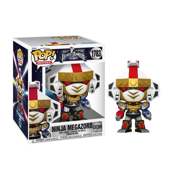 Funko Pop! Super: Mighty Morphin Power Rangers The Movie - Ninja Megazord (Metallic) #1783 Vinyl Figure (6 Funko Pop! Super: Mighty Morphin Power Rangers The Movie - Ninja Megazord (Metallic) #1783 Vinyl Figure (6