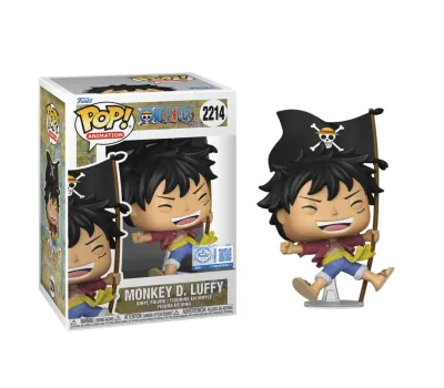Funko Pop! Animation: One Piece - Monkey D. Luffy (with Flag) (Special Edition) #2214 Vinyl Figure