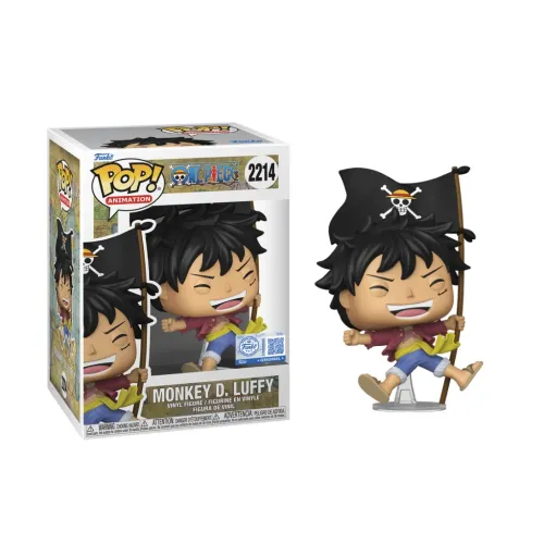 Funko Pop! Animation: One Piece - Monkey D. Luffy (with Flag) (Special Edition) #2214 Vinyl Figure