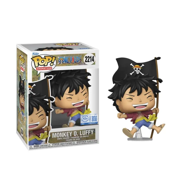 Funko Pop! Animation: One Piece - Monkey D. Luffy (with Flag) (Special Edition) #2214 Vinyl Figure