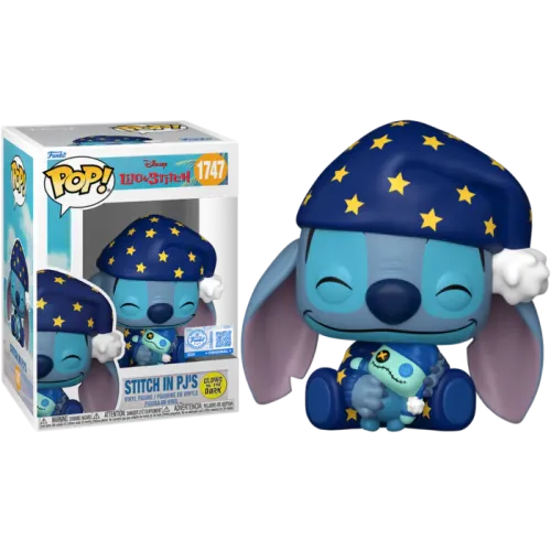 Funko Pop! Disney: Lilo & Stitch - Stitch in PJ's (Glows in The Dark) (Special Edition) #1747 Vinyl Figure