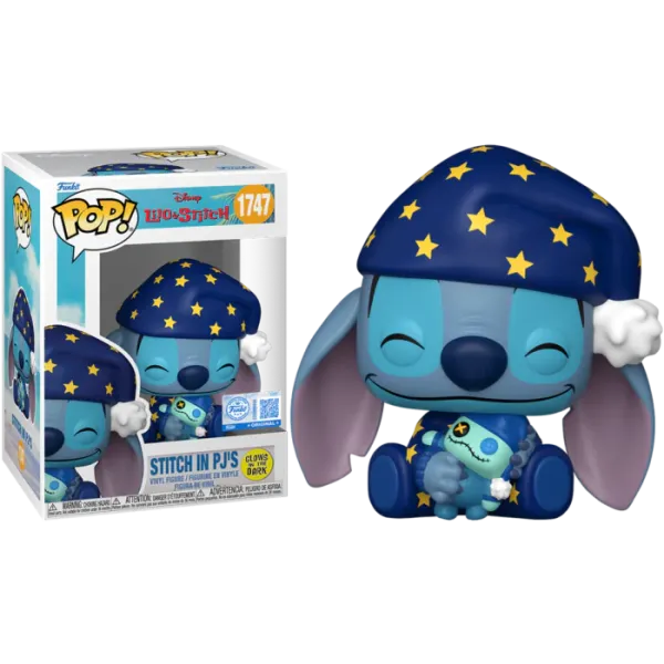 Funko Pop! Disney: Lilo & Stitch - Stitch in PJ's (Glows in The Dark) (Special Edition) #1747 Vinyl Figure