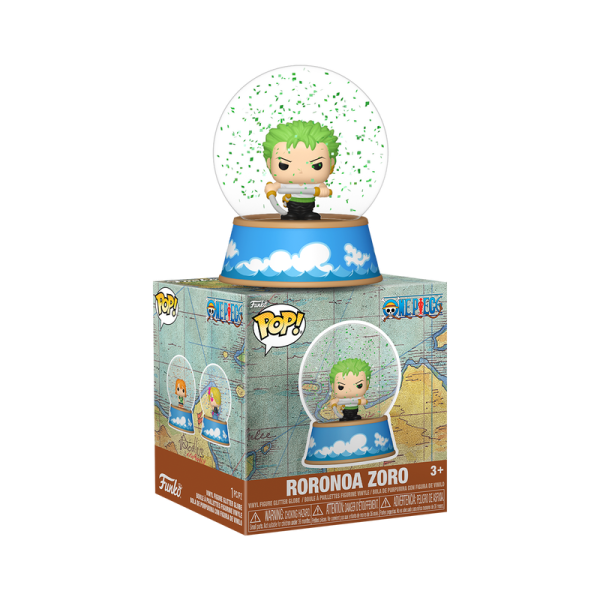 Funko Mini Snow Globes: One Piece - Roronoa Zoro Vinyl Figure Glitter Globes