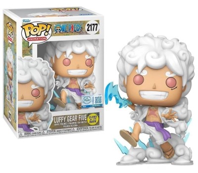 Funko Pop! Animation: One Piece - Gear 5 Luffy (Glows in The Dark) (Special Edition) #2177 Vinyl Figure
