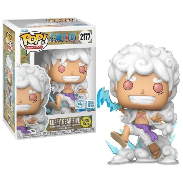 Funko Pop! Animation: One Piece - Gear 5 Luffy (Glows in The Dark) (Special Edition) #2177 Vinyl Figure
