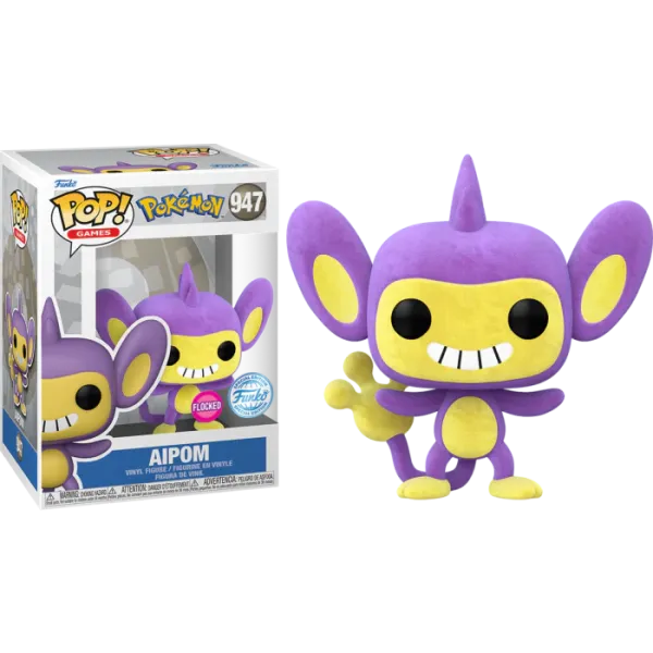Funko Pop! Games: Pokemon - Aipom (Flocked) (Special Edition) #947 Vinyl Figure Funko Pop! Games: Pokemon - Aipom (Flocked) (Special Edition) #947 Vinyl Figure