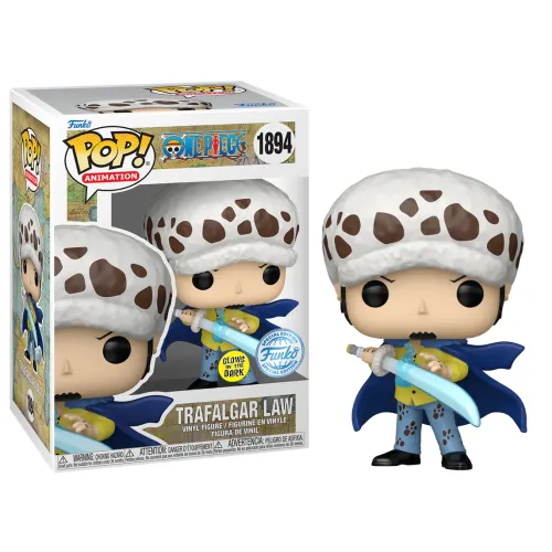 Funko Pop! Animation: One Piece - Trafalgar Law (with Blue Anesthesia)  (Glows in The Dark) (Special Edition) #1894 Vinyl Figure