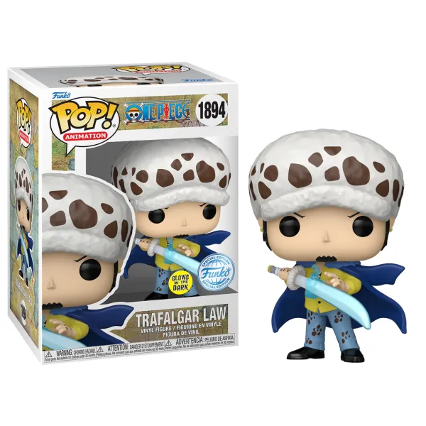 Funko Pop! Animation: One Piece - Trafalgar Law (with Blue Anesthesia)  (Glows in The Dark) (Special Edition) #1894 Vinyl Figure