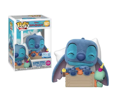 Funko Pop! Disney Plus: Lilo & Stitch - Sleeping Stitch in Box (Flocked) (Special Edition) #1607 Vinyl Figure