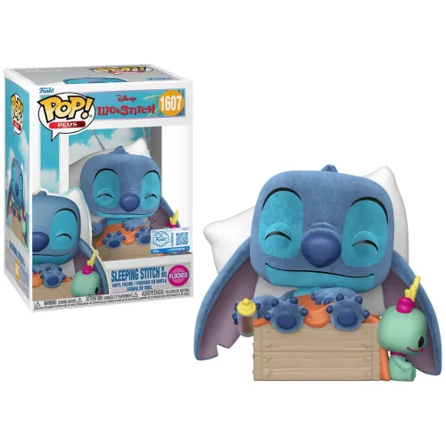Funko Pop! Disney Plus: Lilo & Stitch - Sleeping Stitch in Box (Flocked) (Special Edition) #1607 Vinyl Figure