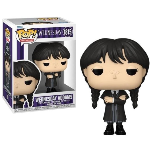 Funko Pop! Television: Wednesday - Wednesday Addams (Black Coat) #1815 Vinyl Figure