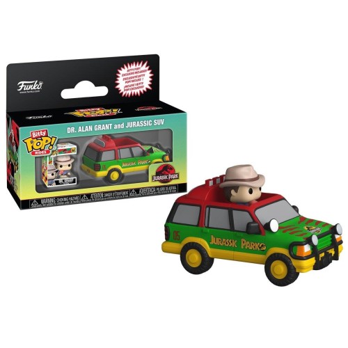 Funko Bitty Pop! Rides: Jurassic Park -  Dr. Alan Grant with Jurassic SUV Vinyl Figures