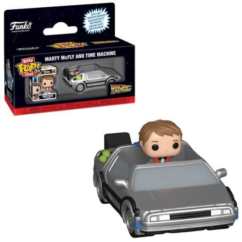 Funko Bitty Pop! Rides: Back To The Future - Marty McFly and Time Machine Vinyl Figures