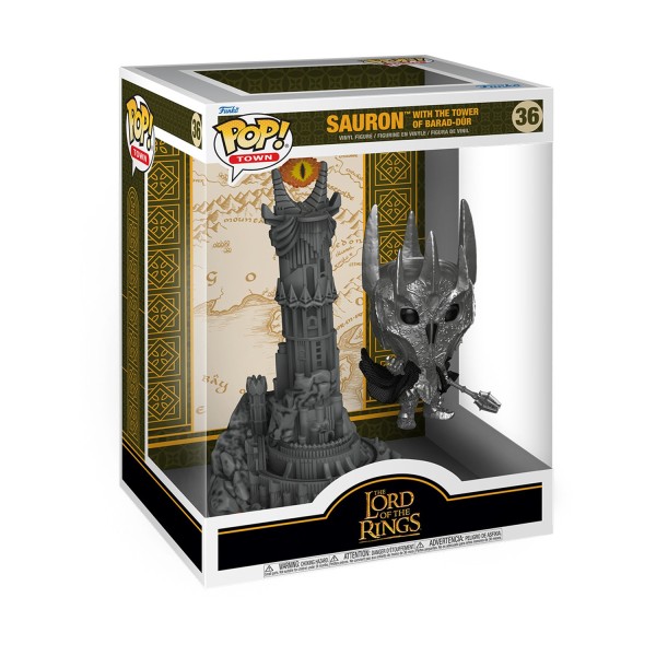 Funko Pop! Town: The Lord of The Rings - Sauron with The Tower of Barad - Dur #36 Vinyl Figure