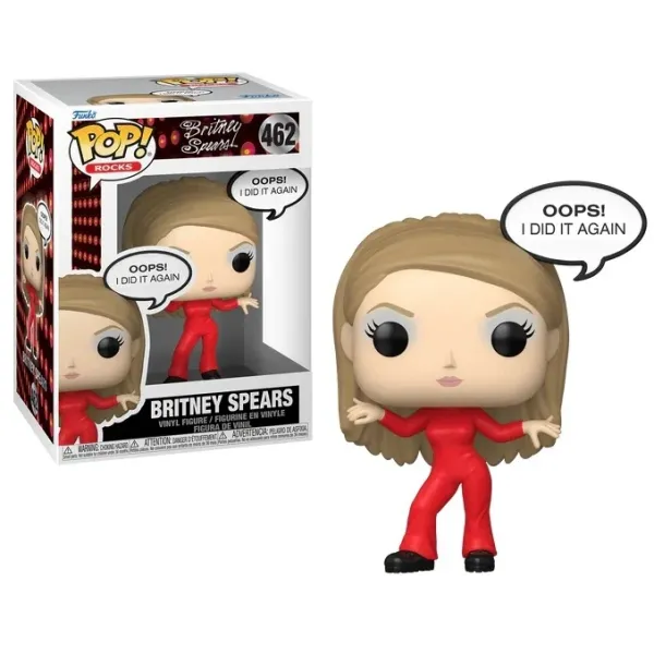 Funko Pop! Rocks: Britney Spears - Britney Spears (Oops, I Did It Again) #462 Vinyl Figure Funko Pop! Rocks: Britney Spears - Britney Spears (Oops, I Did It Again) #462 Vinyl Figure