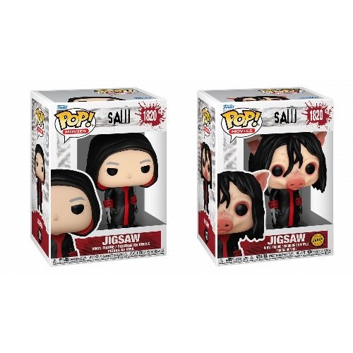Funko Pop! Movies: Saw (10th Anniversary) - Jigsaw (Killer)* #1820 Vinyl Figure + CHASE  Bundle of 2