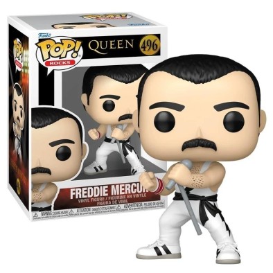 Funko Pop! Rocks: Queen - Freddie Mercury (White Singlet) #496 Vinyl Figure