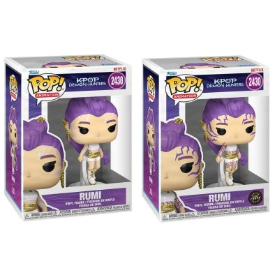 Funko Pop! Animation: K-Pop Demon Hunters - Rumi BUNDLE 1+1 CHASE (Glows in The Dark*) #2430 Vinyl Figure2