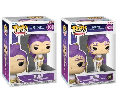 Funko Pop! Animation: K-Pop Demon Hunters - Rumi BUNDLE 1+1 CHASE (Glows in The Dark*) #2430 Vinyl Figure2