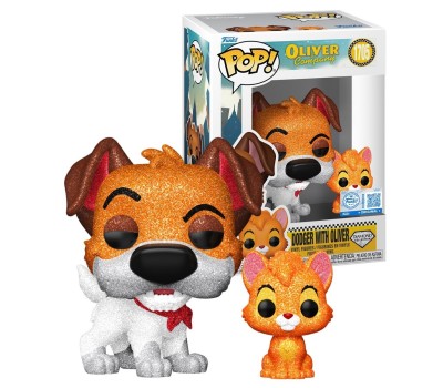 Funko Pop! Disney: Oliver & Company - Dodger with Oliver (Diamond Collection) (Special Edition) #1705 Vinyl Figures