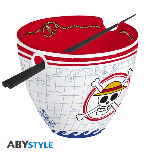 Abysse: One Piece - Monkey D. Luffy Ramen Bowl with Chopsticks (ABYBOL081)