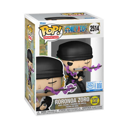Funko Pop! Animation: One Piece - Roronoa Zoro (Dressrosa Arc) (Glows in The Dark) (Special Edition) #2514 Vinyl Figure