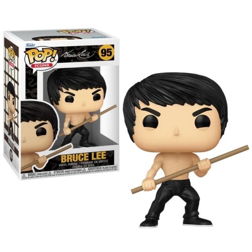 Funko Pop! Icons: Bruce Lee - Bruce Lee (with Bo Staff) #95 Vinyl Figure