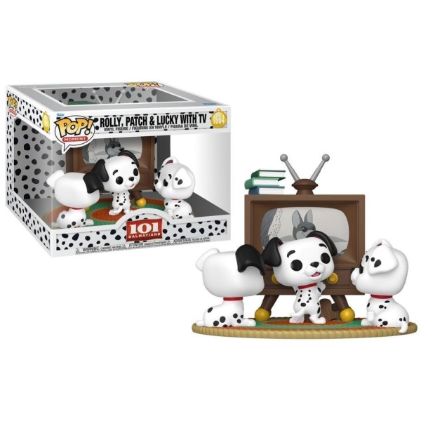 Funko Pop! Moment: 101 Dalmatians - Rolly, Patch, & Lucky with TV #1664 Vinyl Figure