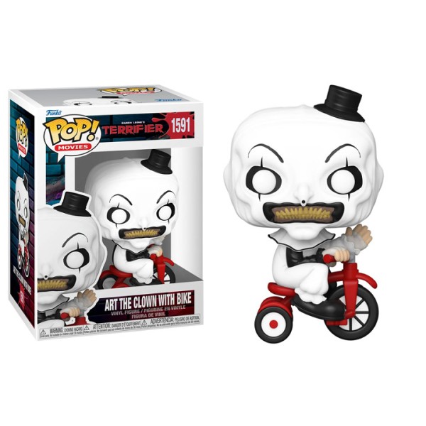 Funko Pop! Movies: Damien Leone's Terrifier - Art the Clown with Bike #1591 Vinyl Figure