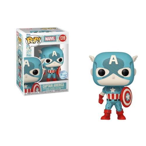 Funko POP! Marvel: Retro Reimagined - Captain America #1319 (AthensCon Exclusive)