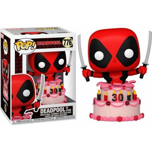 Funko Pop! Marvel: Deadpool 30th - Deadpool in Cake #776 Bobble-Head Vinyl Figure