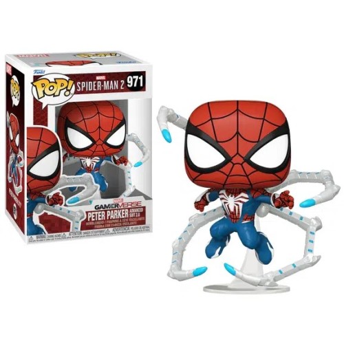 Funko Pop! Marvel Gamervese: Spider-Man 2 - Peter Parker (Advanced Suit 2.0) #971 Bobble-Head Vinyl Figure