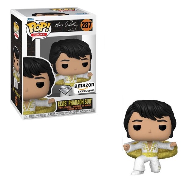 Funko Pop! Rocks: Elvis Presley S2 - Elvis Pharaoh Suit (Diamond Collection) (Amazon Exclusive) #287 Vinyl Figure