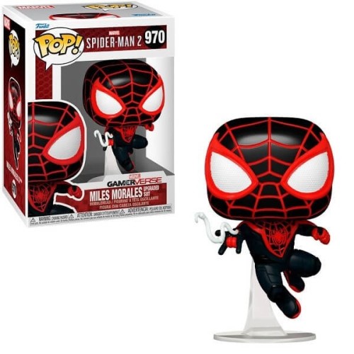 Funko Pop! Marvel Gamerverse: Spider-Man 2 - Miles Morales (Upgraded Suit) #970 Bobble-Head Vinyl Figure