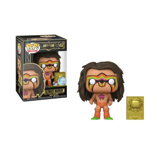 Funko Pop! WWE: Hall of Fame - Ultimate Warrior (with Pin) (Special Edition) #142 Vinyl Figure