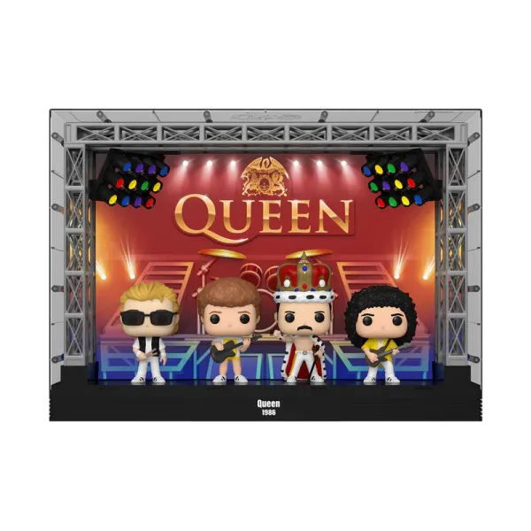 Funko Pop! Moment Deluxe: Queen - Wembley Stadium Roger Taylor/John Deacon/ Freddie Mercury/ Brian May #06 Vinyl Figure