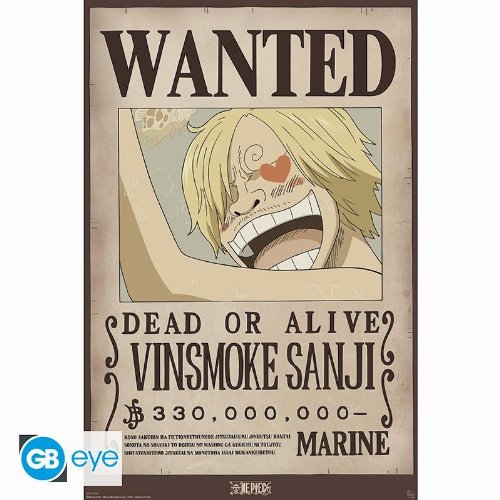 One Piece - Vinsmoke Sanji Wanted Poster Αυθεντική Αφίσα (92x61cm)