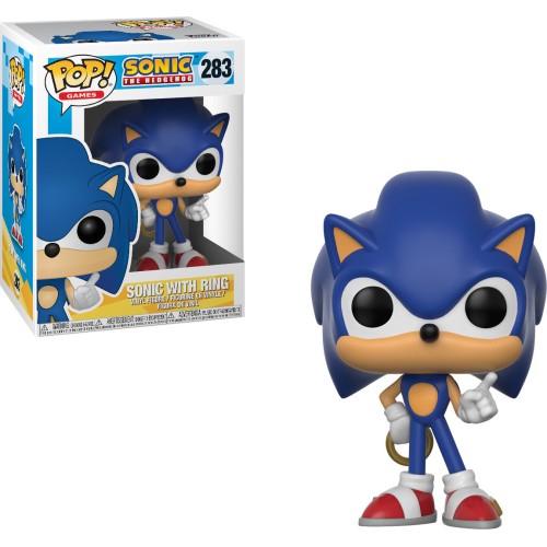 Funko Pop! Games: Sonic The Hedgehog - Sonic With Ring 283# Vinyl Figure