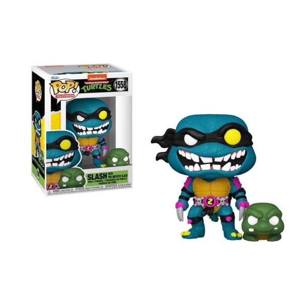 Funko Pop! Television: Teenage Mutant Ninja Turtles - Slash with Pre-mutated Slash #1558 Vinyl Figure