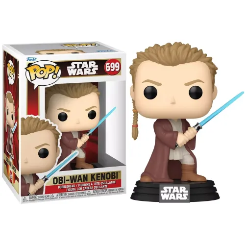 Funko Pop! Disney Star Wars: EP1 The Phantom Menace Anniversary - Obi-Wan Kenobi (Young) #699 Bobble-Head Vinyl Figure