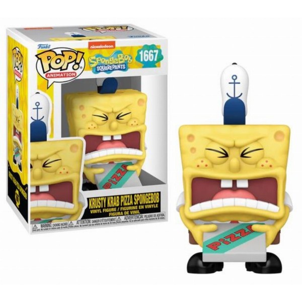 Funko Pop! Animation: SpongeBob SquarePants - Krusty Krab Pizza SpongeBob #1667 Vinyl Figure